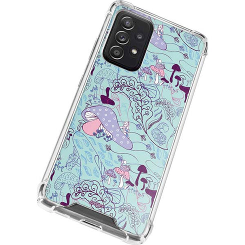 Disney Alice in Wonderland (animated) Mushrooms Print Pattern Galaxy A52 5G Clear Case