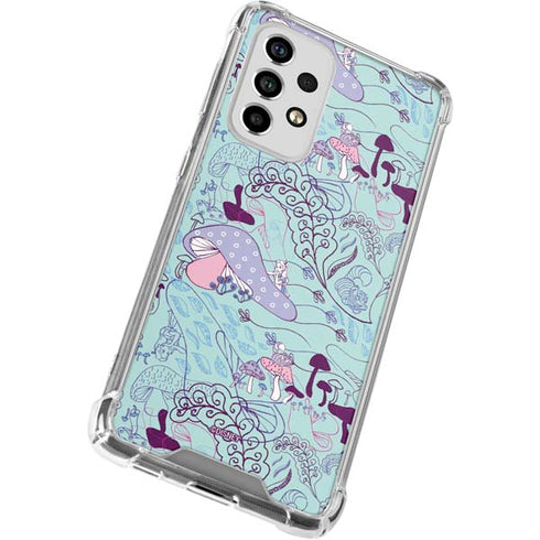 Disney Alice in Wonderland (animated) Mushrooms Print Pattern Galaxy A53 5G Clear Case