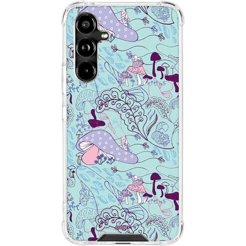Disney Alice in Wonderland (animated) Mushrooms Print Pattern Galaxy A54 5G Clear Case
