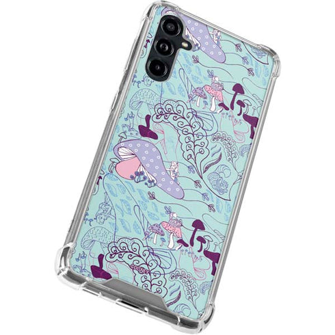 Disney Alice in Wonderland (animated) Mushrooms Print Pattern Galaxy A54 5G Clear Case