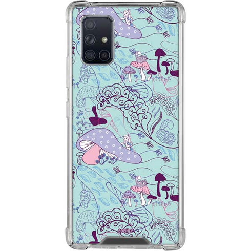 Disney Alice in Wonderland (animated) Mushrooms Print Pattern Galaxy A71 5G Clear Case