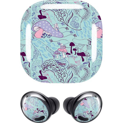 Disney Alice in Wonderland (animated) Mushrooms Print Pattern Galaxy Buds Pro Skin