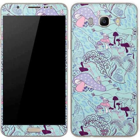 Disney Alice in Wonderland (animated) Mushrooms Print Pattern Galaxy J7 Skin