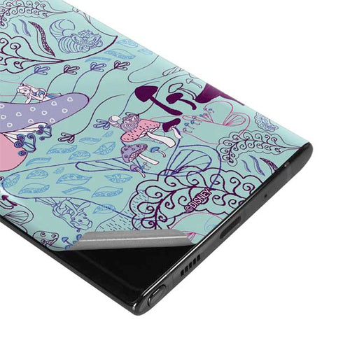 Disney Alice in Wonderland (animated) Mushrooms Print Pattern Galaxy Note 10 Plus Skin
