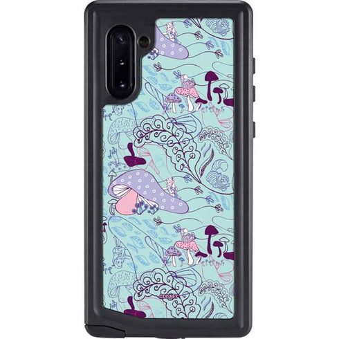 Disney Alice in Wonderland (animated) Mushrooms Print Pattern Galaxy Note 10 Waterproof Case
