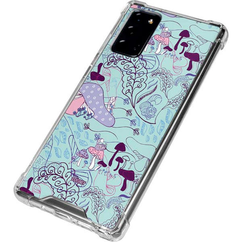 Disney Alice in Wonderland (animated) Mushrooms Print Pattern Galaxy Note20 5G Clear Case