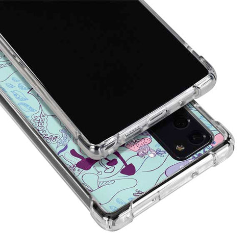 Disney Alice in Wonderland (animated) Mushrooms Print Pattern Galaxy Note20 5G Clear Case