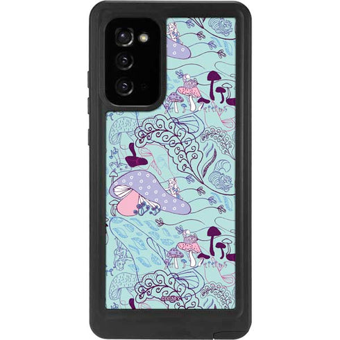Disney Alice in Wonderland (animated) Mushrooms Print Pattern Galaxy Note20 5G Waterproof Case