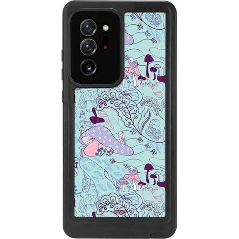 Disney Alice in Wonderland (animated) Mushrooms Print Pattern Galaxy Note20 Ultra 5G Waterproof Case