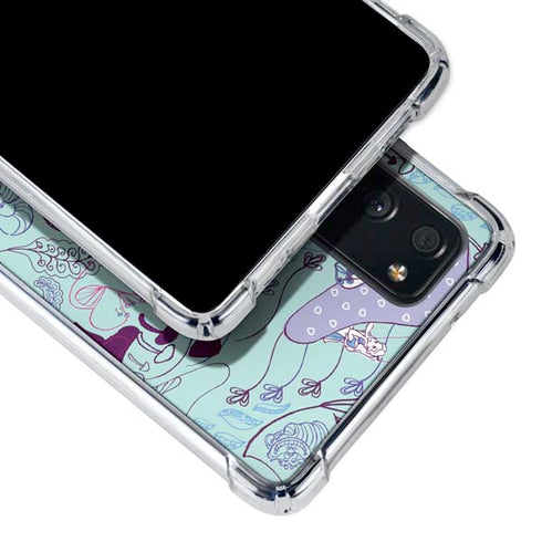 Disney Alice in Wonderland (animated) Mushrooms Print Pattern Galaxy S20 FE Clear Case