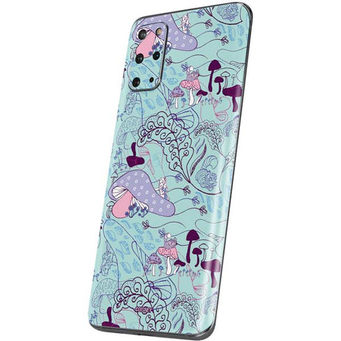 Disney Alice in Wonderland (animated) Mushrooms Print Pattern Galaxy S20 Plus Skin