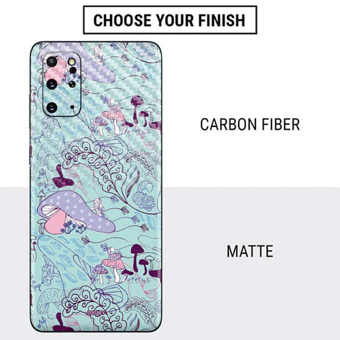 Disney Alice in Wonderland (animated) Mushrooms Print Pattern Galaxy S20 Plus Skin