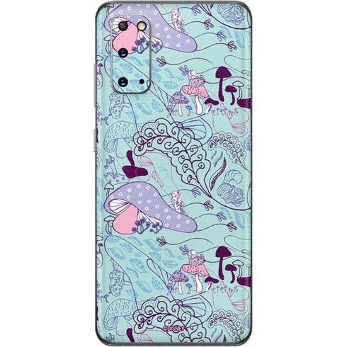 Disney Alice in Wonderland (animated) Mushrooms Print Pattern Galaxy S20 Skin