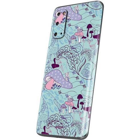 Disney Alice in Wonderland (animated) Mushrooms Print Pattern Galaxy S20 Skin