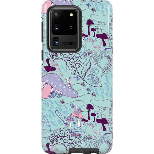 Disney Alice in Wonderland (animated) Mushrooms Print Pattern Galaxy S20 Ultra 5G Pro Case