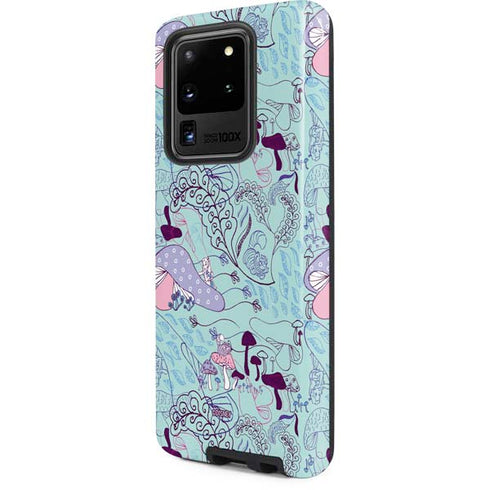 Disney Alice in Wonderland (animated) Mushrooms Print Pattern Galaxy S20 Ultra 5G Pro Case