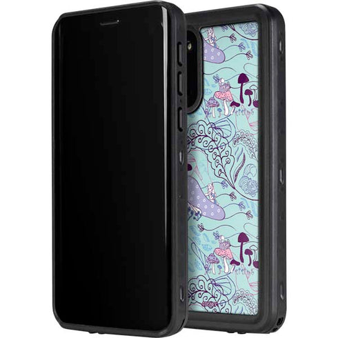 Disney Alice in Wonderland (animated) Mushrooms Print Pattern Galaxy S20 Waterproof Case