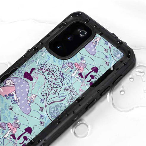 Disney Alice in Wonderland (animated) Mushrooms Print Pattern Galaxy S20 Waterproof Case