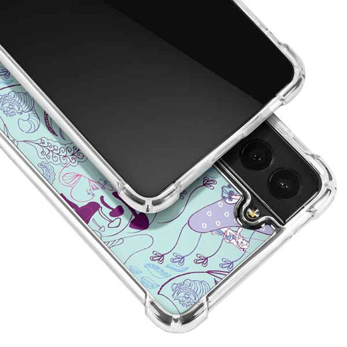 Disney Alice in Wonderland (animated) Mushrooms Print Pattern Galaxy S21 5G Clear Case