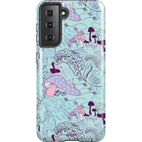 Disney Alice in Wonderland (animated) Mushrooms Print Pattern Galaxy S21 5G Pro Case