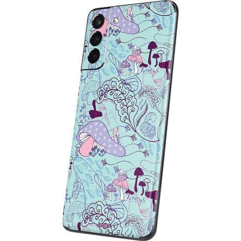 Disney Alice in Wonderland (animated) Mushrooms Print Pattern Galaxy S21 5G Skin