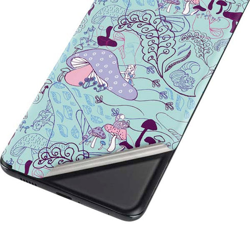 Disney Alice in Wonderland (animated) Mushrooms Print Pattern Galaxy S21 5G Skin