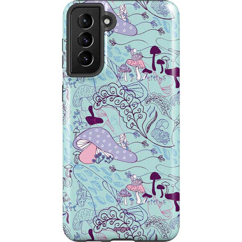 Disney Alice in Wonderland (animated) Mushrooms Print Pattern Galaxy S21 Plus 5G Pro Case