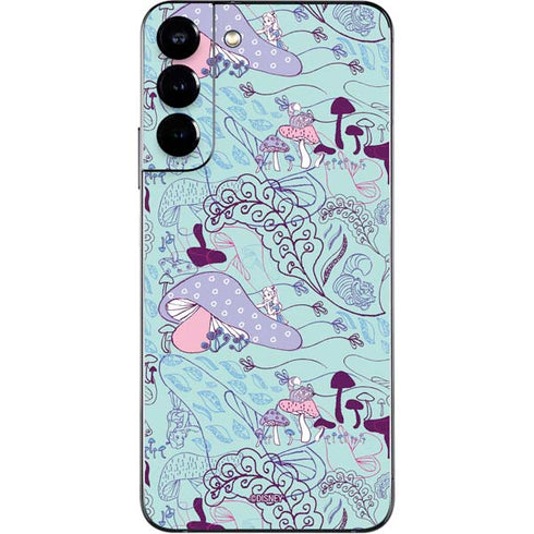 Disney Alice in Wonderland (animated) Mushrooms Print Pattern Galaxy S22 Plus Skin