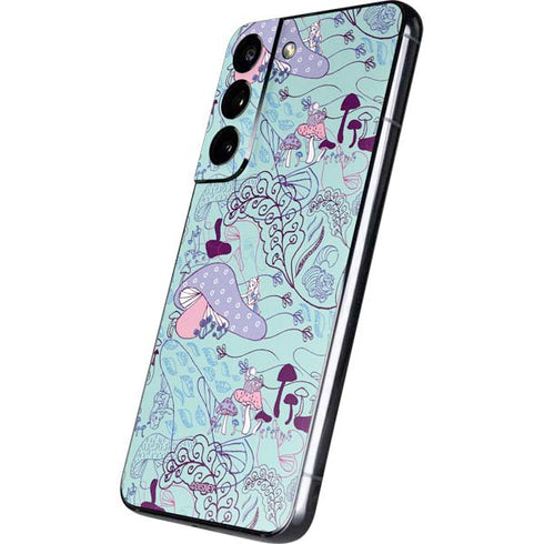 Disney Alice in Wonderland (animated) Mushrooms Print Pattern Galaxy S22 Skin