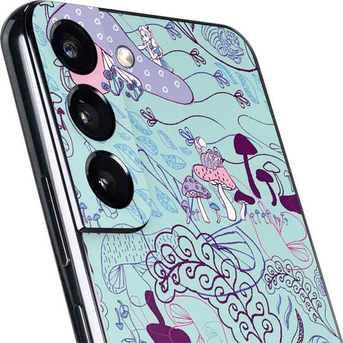 Disney Alice in Wonderland (animated) Mushrooms Print Pattern Galaxy S22 Skin