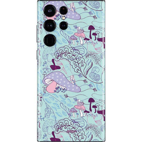Disney Alice in Wonderland (animated) Mushrooms Print Pattern Galaxy S22 Ultra Skin