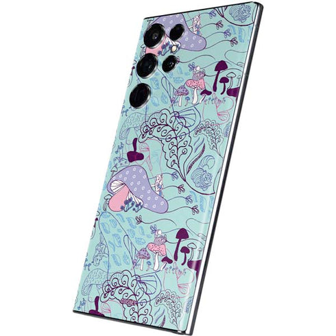 Disney Alice in Wonderland (animated) Mushrooms Print Pattern Galaxy S22 Ultra Skin