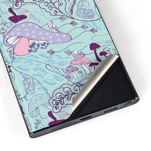 Disney Alice in Wonderland (animated) Mushrooms Print Pattern Galaxy S22 Ultra Skin