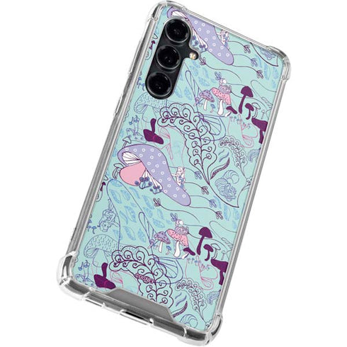 Disney Alice in Wonderland (animated) Mushrooms Print Pattern Galaxy S23 FE Clear Case