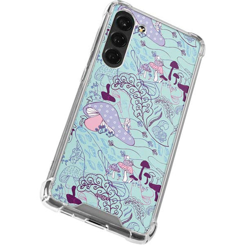 Disney Alice in Wonderland (animated) Mushrooms Print Pattern Galaxy S23 Plus Clear Case