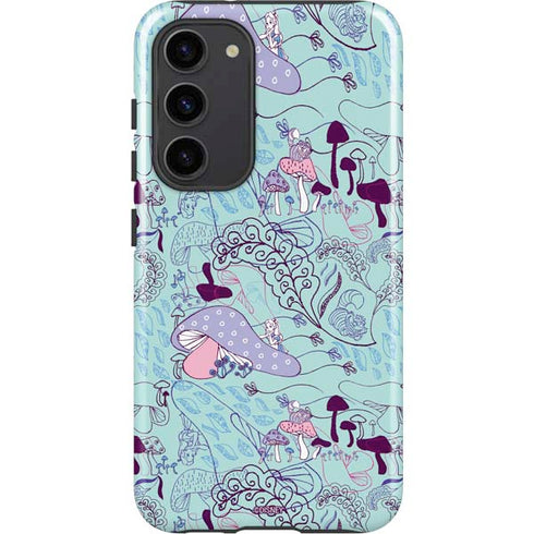 Disney Alice in Wonderland (animated) Mushrooms Print Pattern Galaxy S23 Plus Pro Case