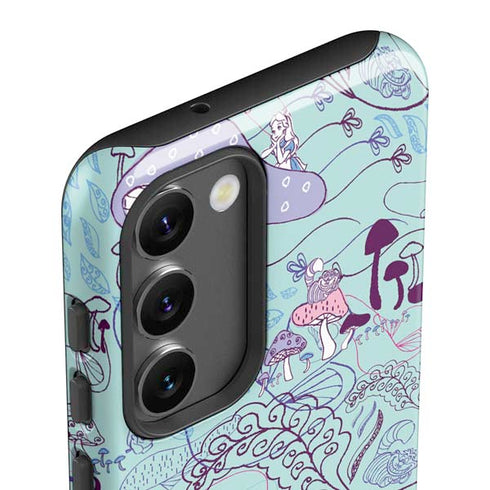 Disney Alice in Wonderland (animated) Mushrooms Print Pattern Galaxy S23 Plus Pro Case
