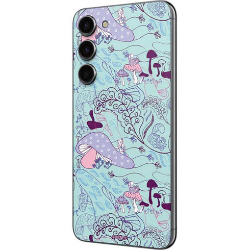 Disney Alice in Wonderland (animated) Mushrooms Print Pattern Galaxy S23 Plus Skin
