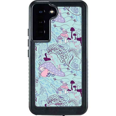 Disney Alice in Wonderland (animated) Mushrooms Print Pattern Galaxy S23 Plus Waterproof Case
