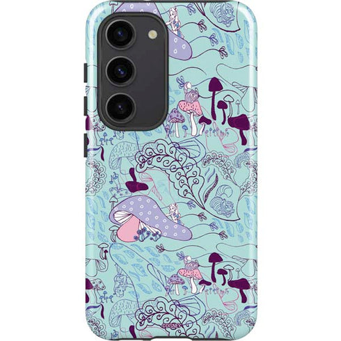 Disney Alice in Wonderland (animated) Mushrooms Print Pattern Galaxy S23 Pro Case