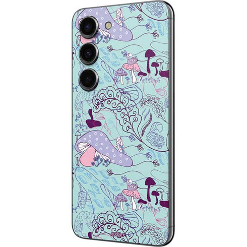 Disney Alice in Wonderland (animated) Mushrooms Print Pattern Galaxy S23 Skin