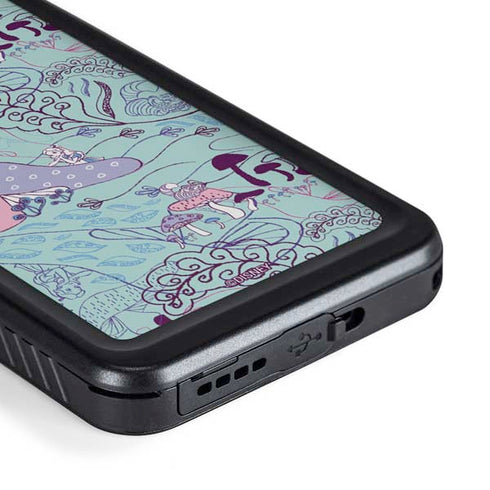 Disney Alice in Wonderland (animated) Mushrooms Print Pattern Galaxy S23 Waterproof Case