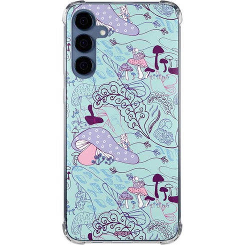 Disney Alice in Wonderland (animated) Mushrooms Print Pattern Galaxy S24 Clear Case