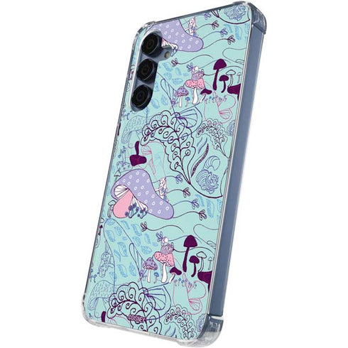 Disney Alice in Wonderland (animated) Mushrooms Print Pattern Galaxy S24 Clear Case