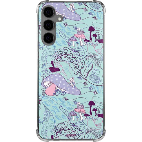Disney Alice in Wonderland (animated) Mushrooms Print Pattern Galaxy S24 Plus Clear Case