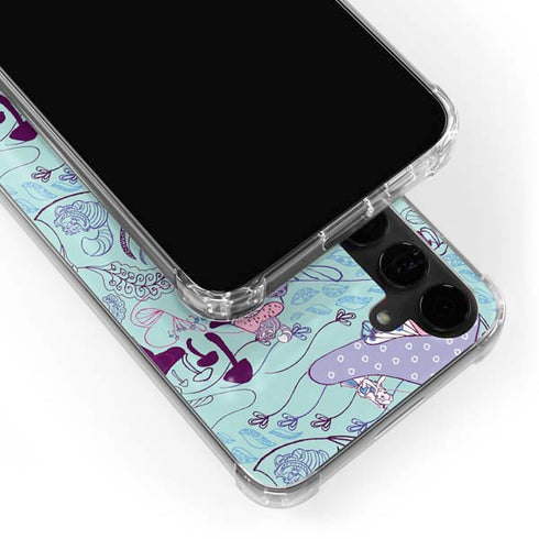 Disney Alice in Wonderland (animated) Mushrooms Print Pattern Galaxy S24 Plus Clear Case