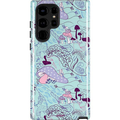 Disney Alice in Wonderland (animated) Mushrooms Print Pattern Galaxy S24 Ultra Impact Case