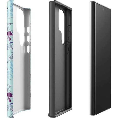 Disney Alice in Wonderland (animated) Mushrooms Print Pattern Galaxy S24 Ultra Impact Case