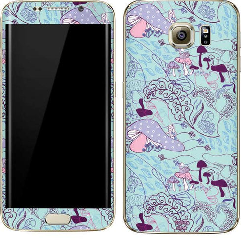 Disney Alice in Wonderland (animated) Mushrooms Print Pattern Galaxy S7 Edge Skin