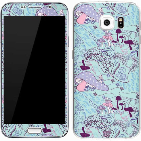 Disney Alice in Wonderland (animated) Mushrooms Print Pattern Galaxy S7 Skin
